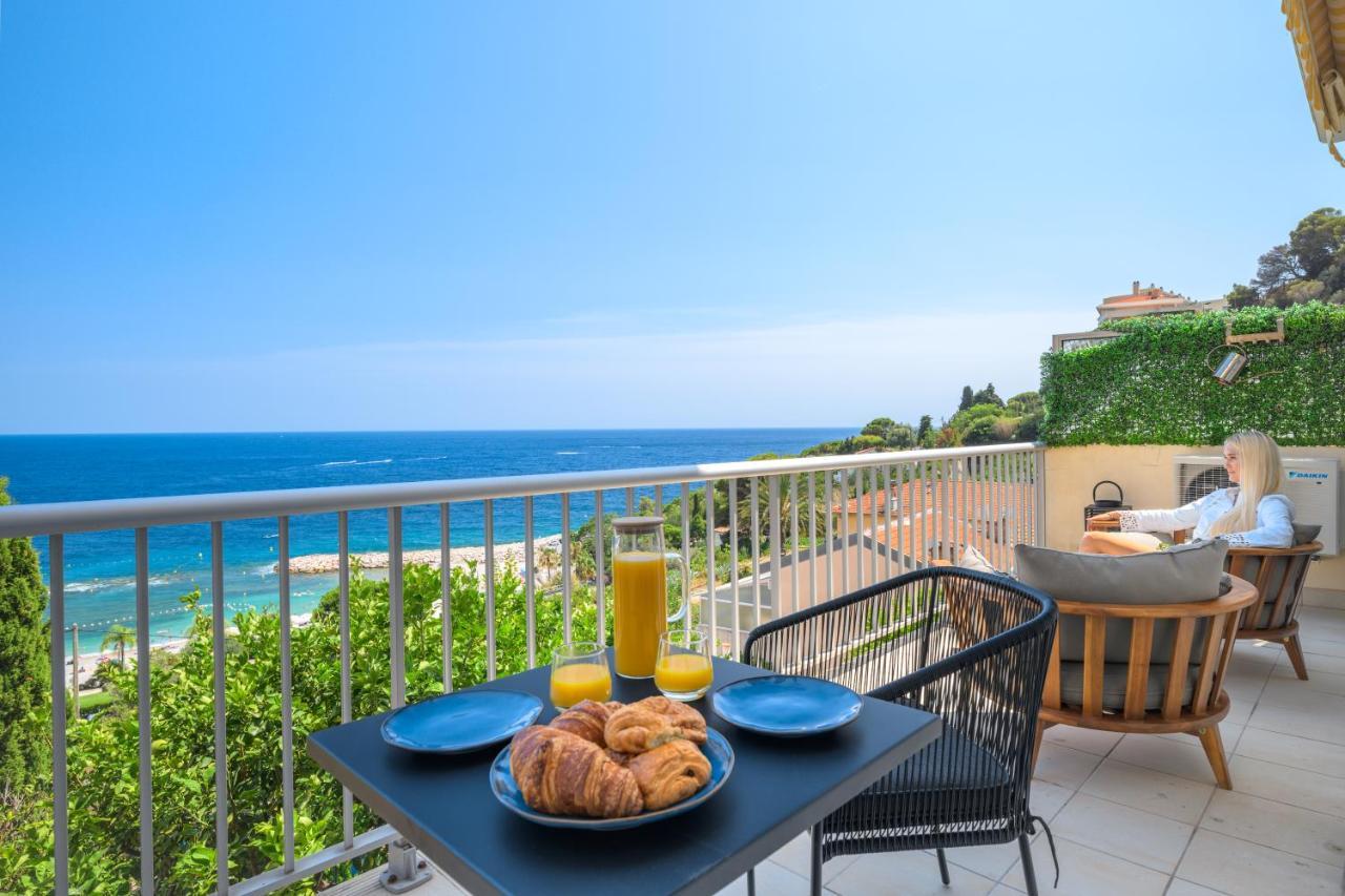 Proche Monaco, Vue Mer Et Acces A La Plage Saint-Antoine  Zewnętrze zdjęcie