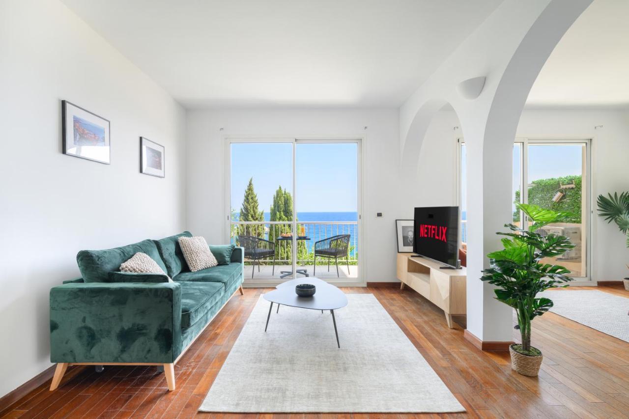 Proche Monaco, Vue Mer Et Acces A La Plage Saint-Antoine  Zewnętrze zdjęcie